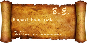 Bagosi Evariszt névjegykártya